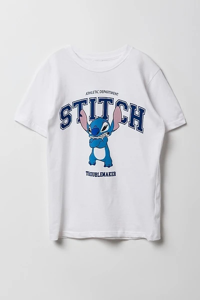 T-shirt à imprimé Stitch Troublemaker pour enfant