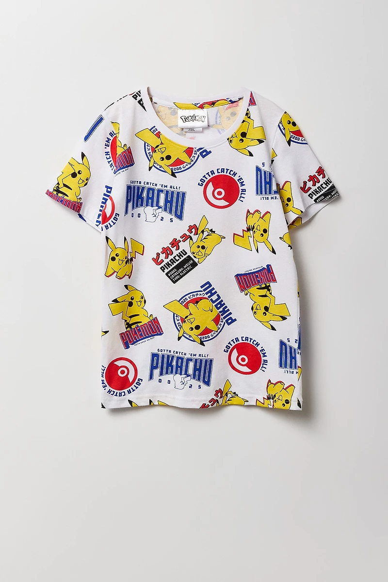 T-shirt à imprimé Pikachu pour enfants