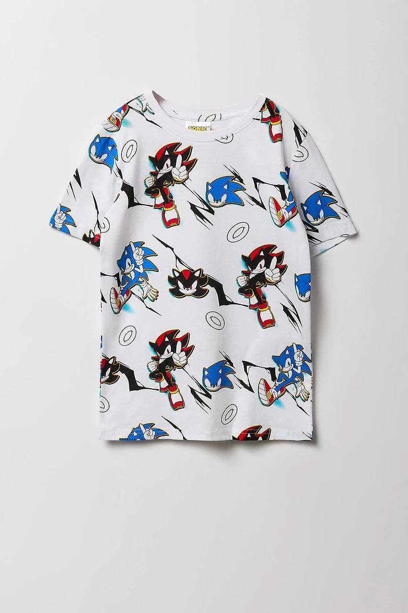 T-shirt à imprimé Sonic & Shadow pour enfants