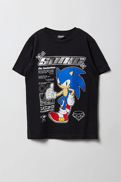 T-shirt à imprimé Sonic HD pour enfant