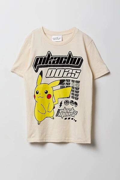 T-shirt à imprimé Pikachu HD pour enfant