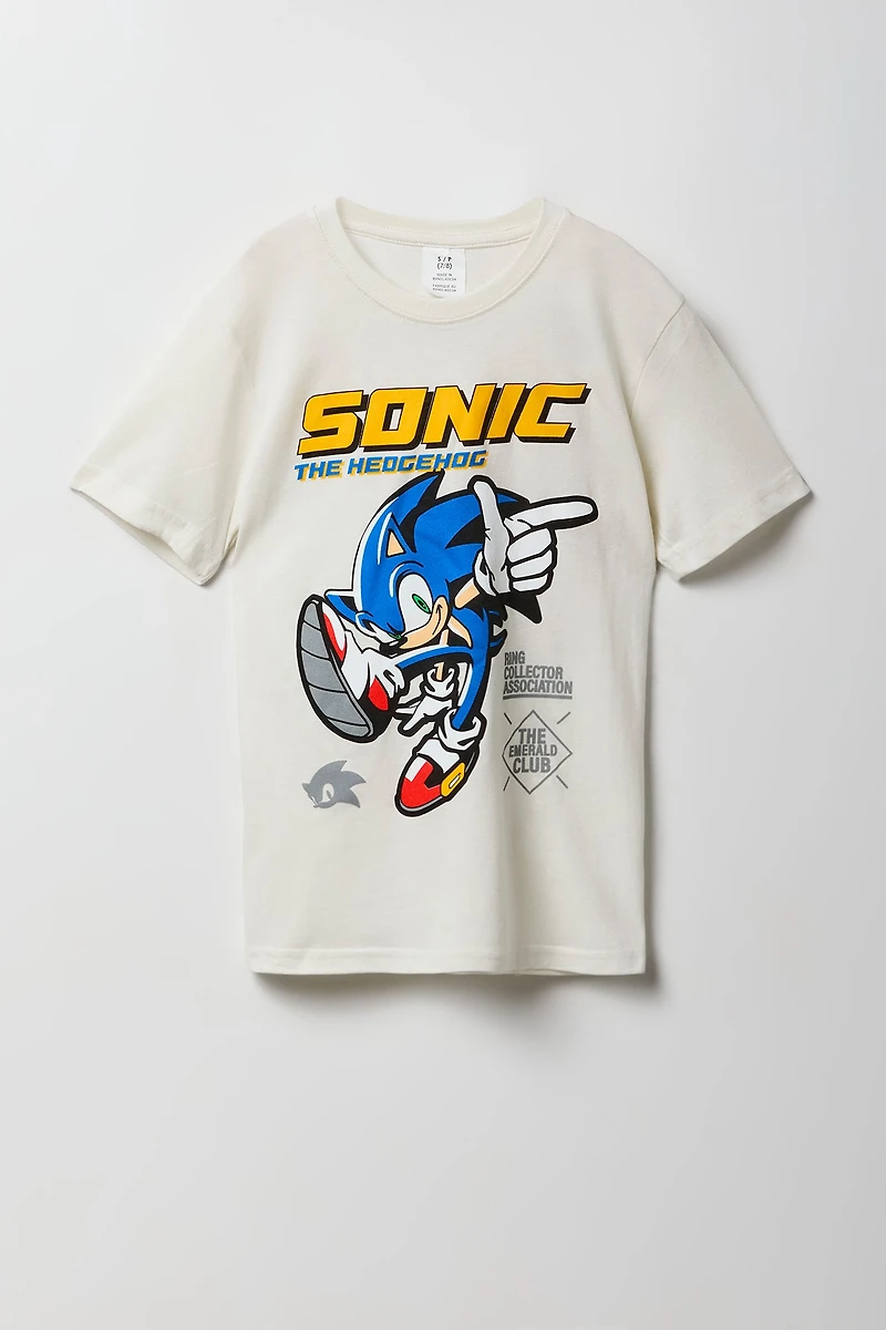 T-shirt à imprimé Sonic pour enfants