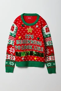 Kids Sequin Christmas Sweater