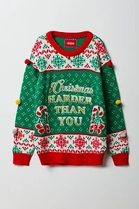 Kids Pom-Pom Christmas Sweater
