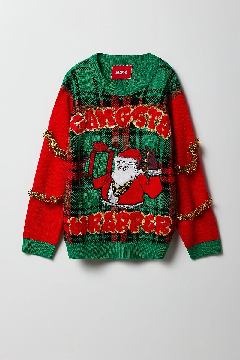 Kids Gangsta Santa Christmas Sweater