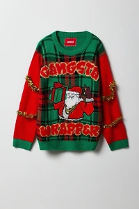 Kids Gangsta Santa Christmas Sweater