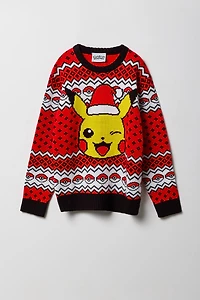 Boys Pokémon Jacquard Knit Christmas Sweater