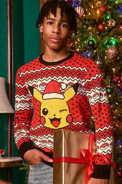 Boys Pokémon Jacquard Knit Christmas Sweater