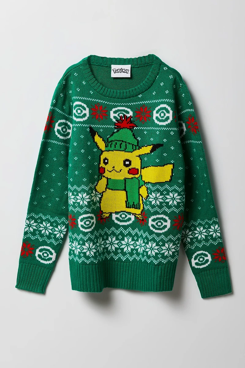 Kids Pikachu Christmas Sweater