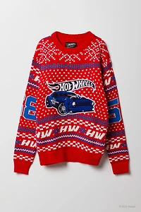 Hot Wheels™ Kids Embroidered Christmas Sweater