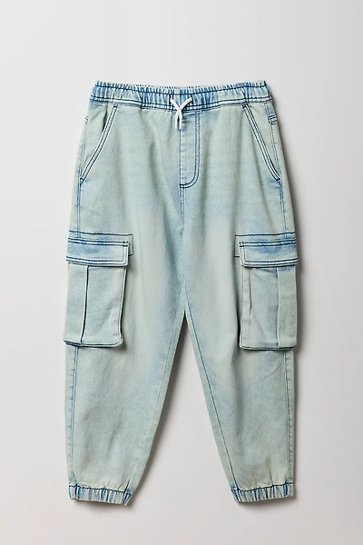 Jogger cargo en denim pour garçon