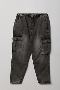 Boys Denim Cargo Jogger