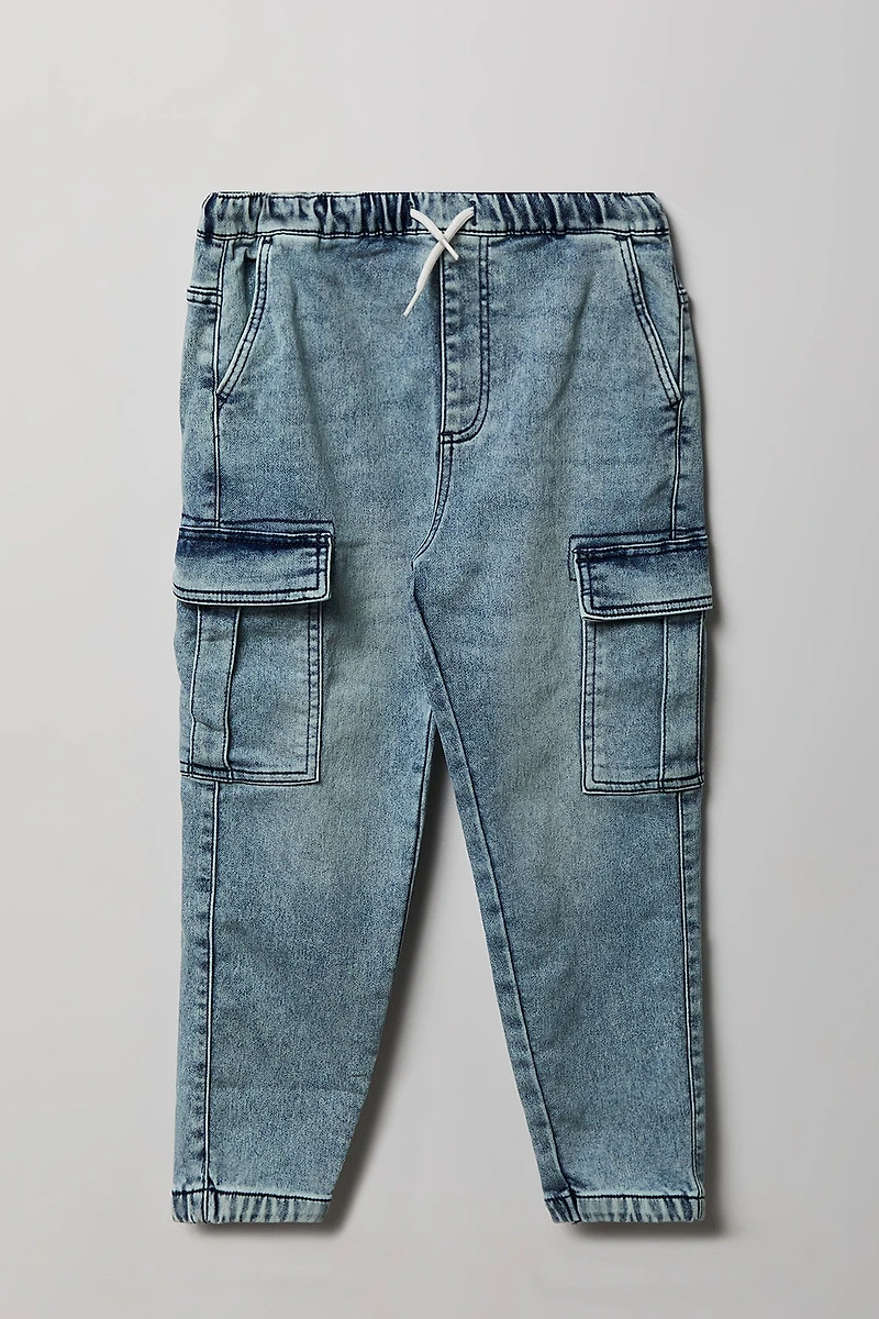 Jogger cargo en denim pour garçon