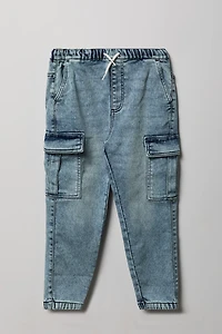 Jogger cargo en denim pour garçon