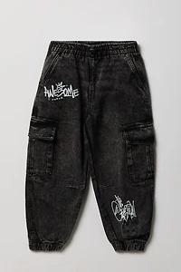 Boys Graffiti Denim Jogger
