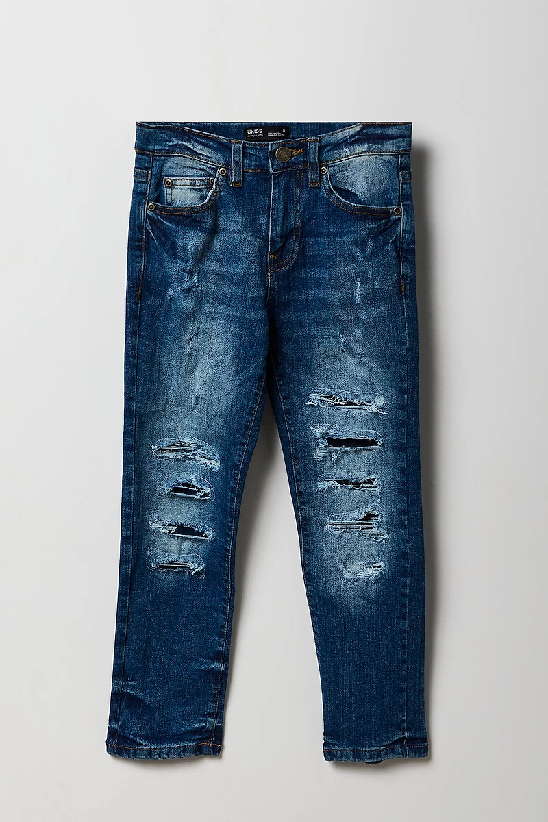 Boys Distressed Stretch Skinny Jean