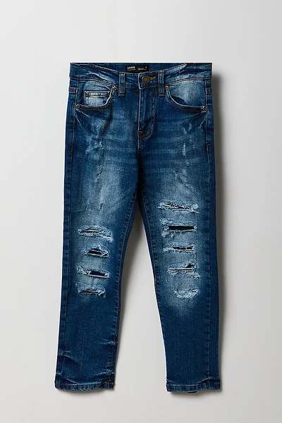 Boys Distressed Stretch Skinny Jean
