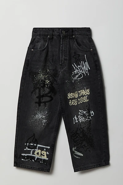 Boys Graffiti Graphic Baggy Jean