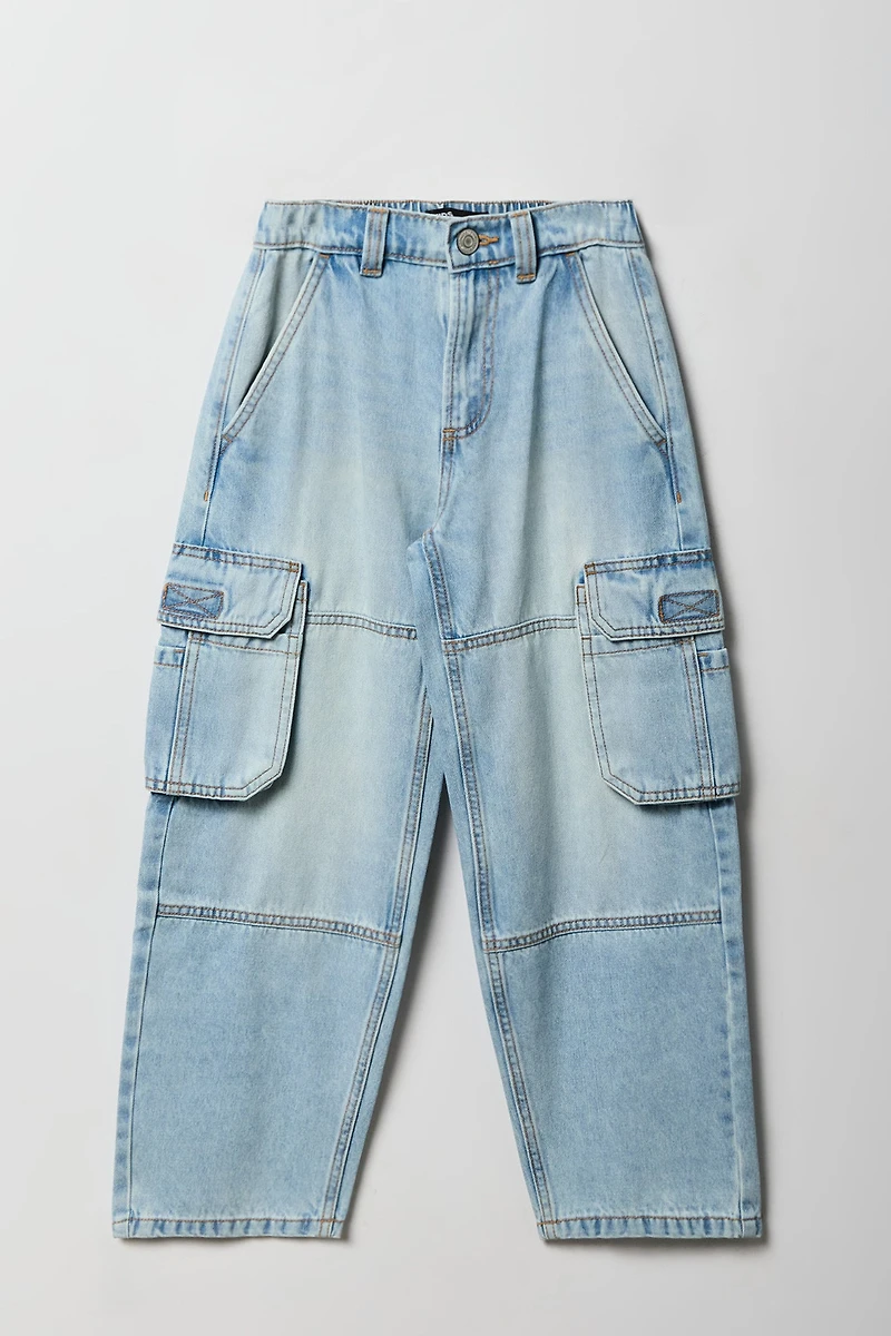 Boys Rigid Wide Leg Cargo Jean