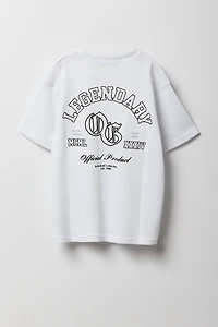 T-shirt en tricot gaufré à imprimé OG pour garçon