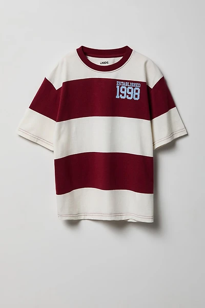 T-shirt carré rayé pour garçon