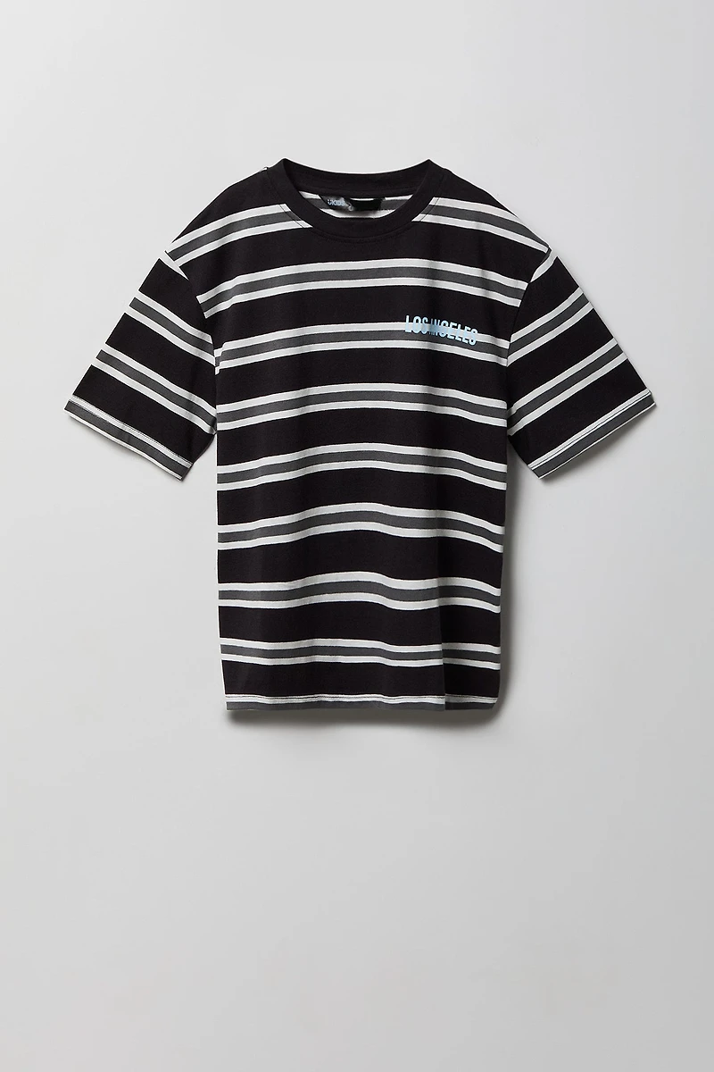 Boys City Graphic Striped T-Shirt