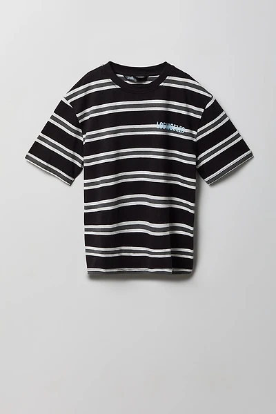 Boys City Graphic Striped T-Shirt
