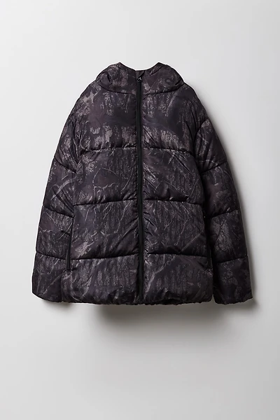 Blouson bouffant avec motif camouflage pour garçon