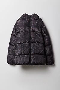 Blouson bouffant avec motif camouflage pour garçon