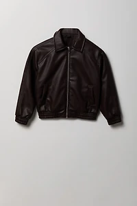 Blouson aviateur en similicuir pour garçon