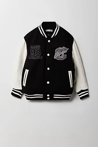 Boys Embroidered Varsity Jacket
