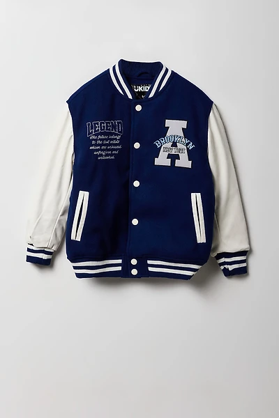 Boys Embroidered Varsity Jacket