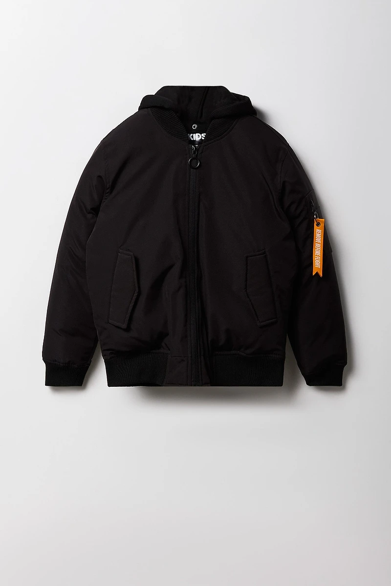 Boys Hooded Flight Jacket