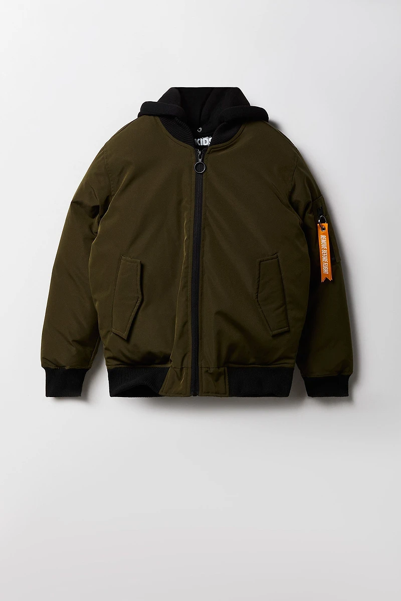 Boys Hooded Flight Jacket