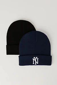 Ensemble de bonnet à broderie NY pour enfant (paquet 2)