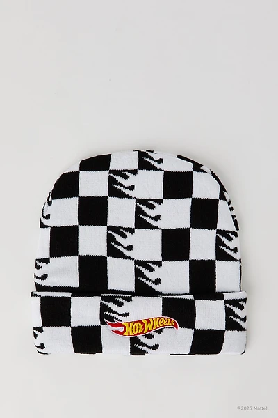 Tuque en tricot jacquard avec motif brodé Hot Wheels™ pour garçon