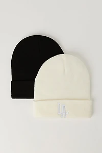 Ensemble de bonnet à broderie LA pour enfant (paquet 2