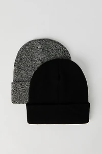 Tuque en tricot côtelé (Paquet de 2