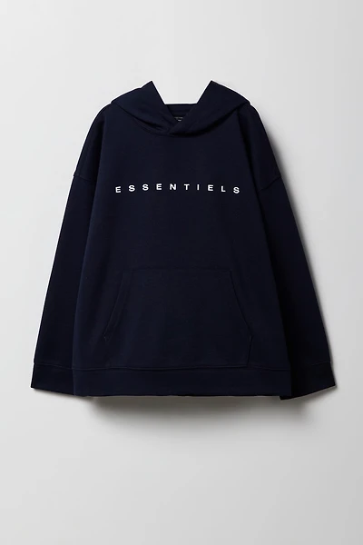 Boys Active Essentiels Graphic Fleece Hoodie