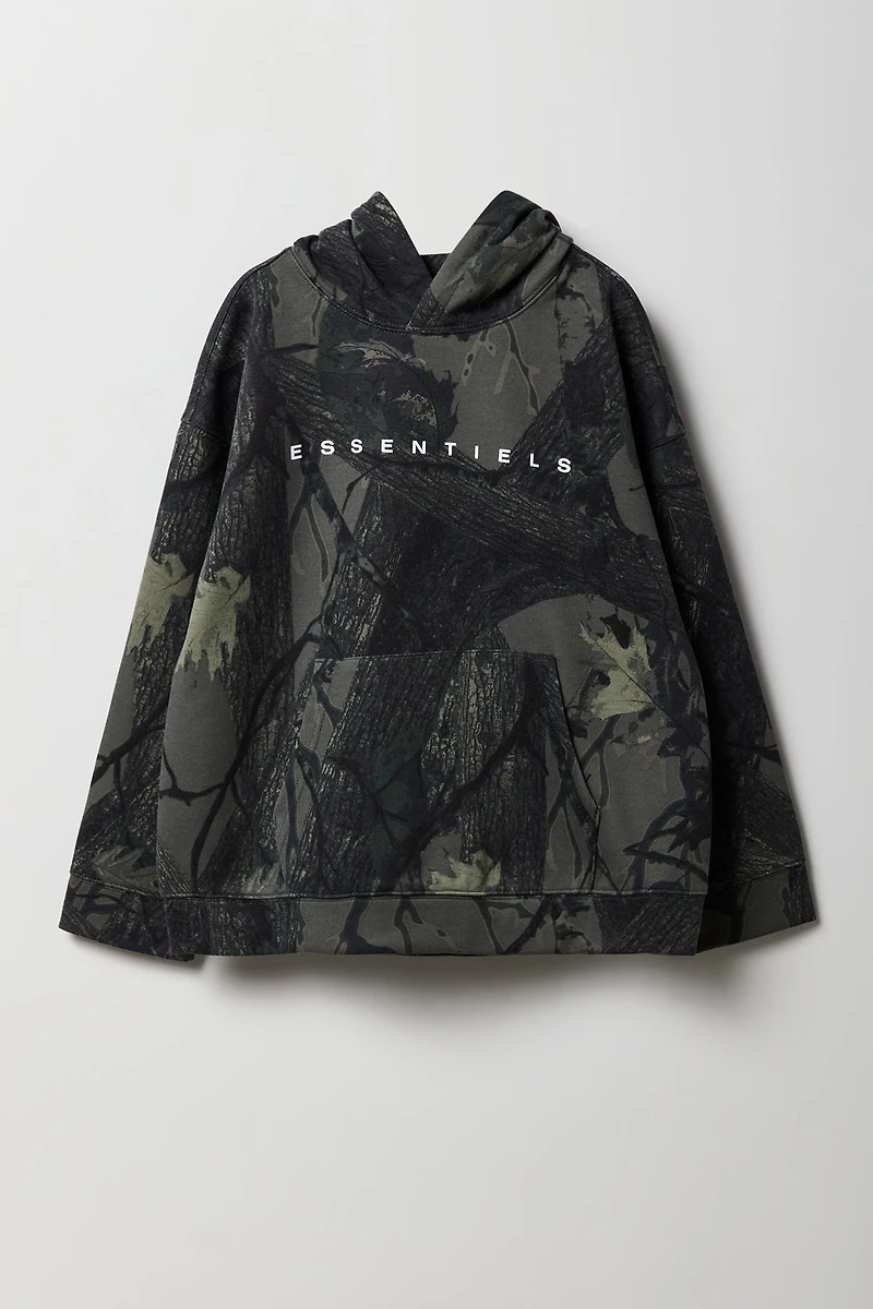 Boys Active Essentiels Graphic Fleece Hoodie