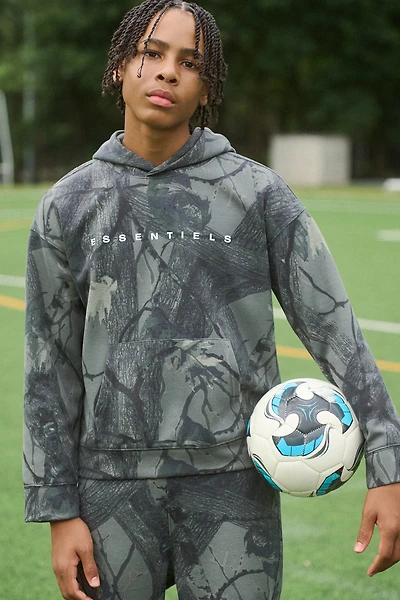 Boys Active Essentiels Graphic Fleece Hoodie