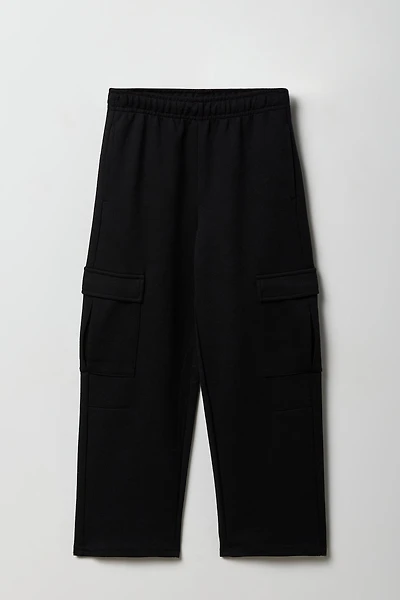Boys Active Fleece Wide Leg Cargo Pant
