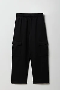 Boys Active Fleece Wide Leg Cargo Pant