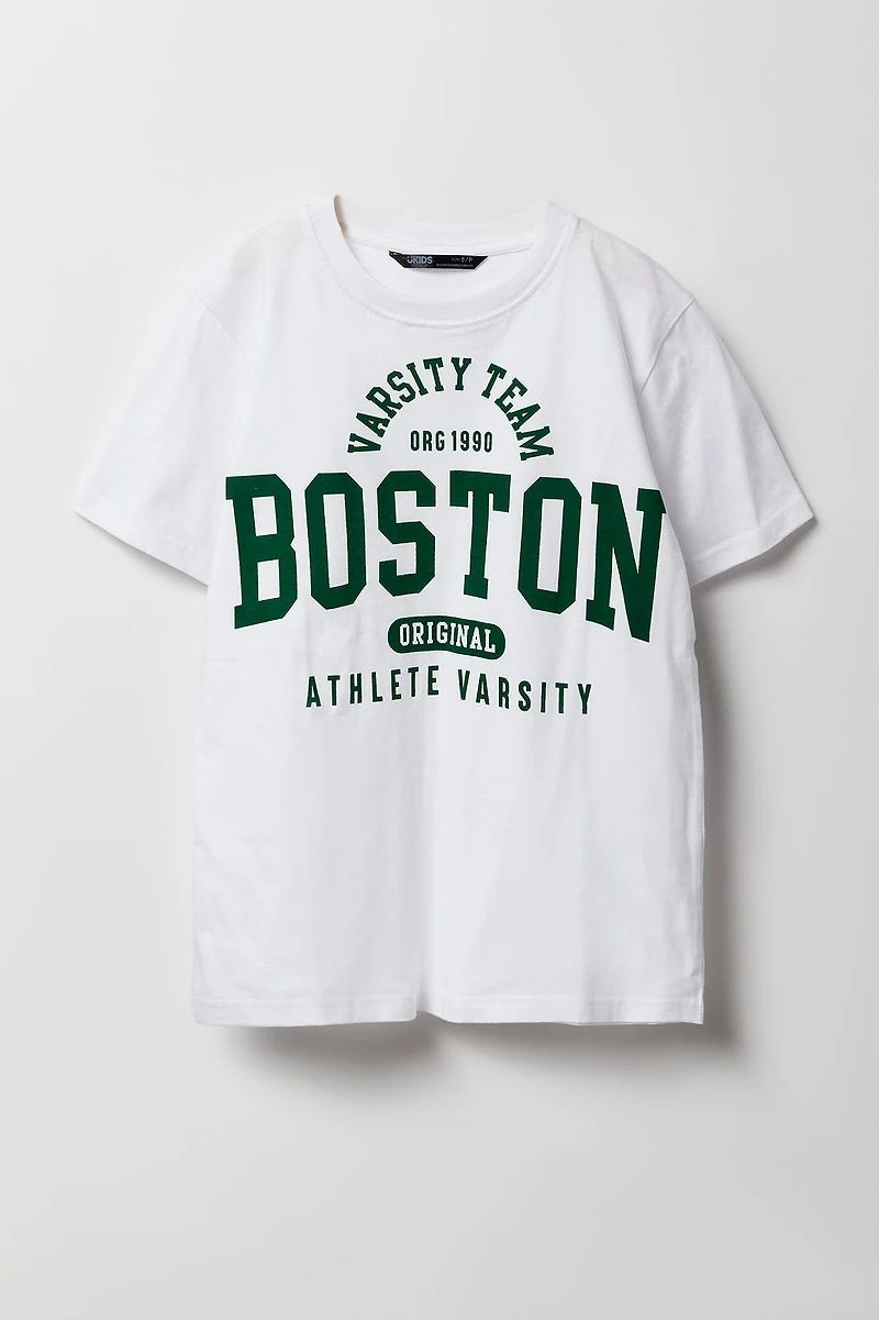 T-shirt à imprimé Boston Varsity Team pour garçon