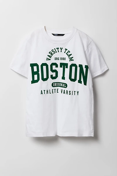 T-shirt à imprimé Boston Varsity Team pour garçon