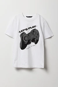 T-shirt à imprimé Let's Play pour garçon