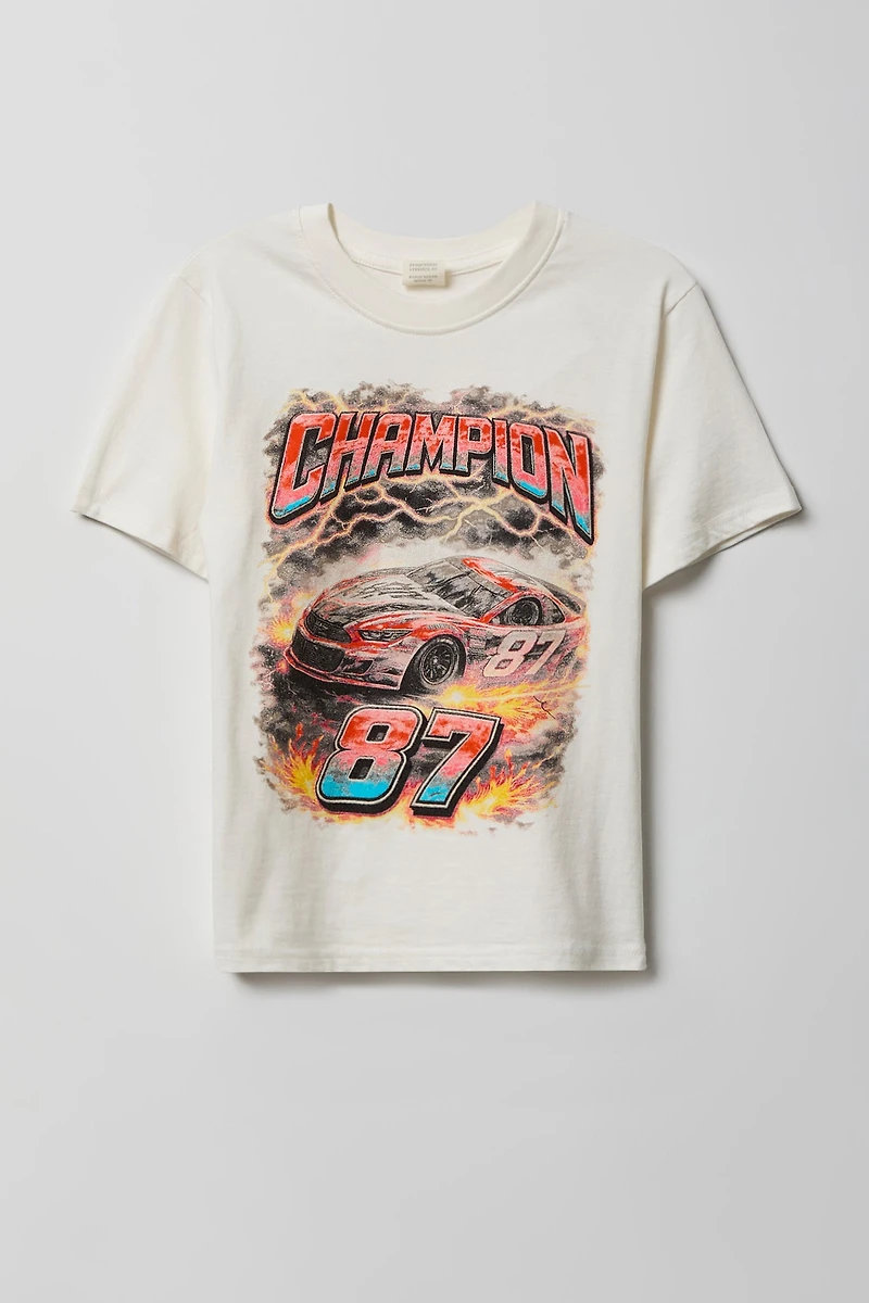 Kids Racecar Graphic T-Shirt