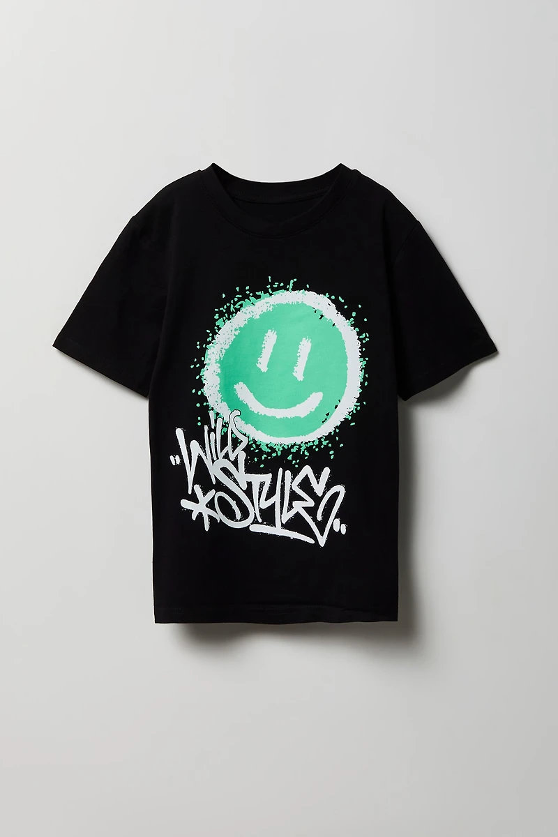 Kids Smiley Graphic T-Shirt