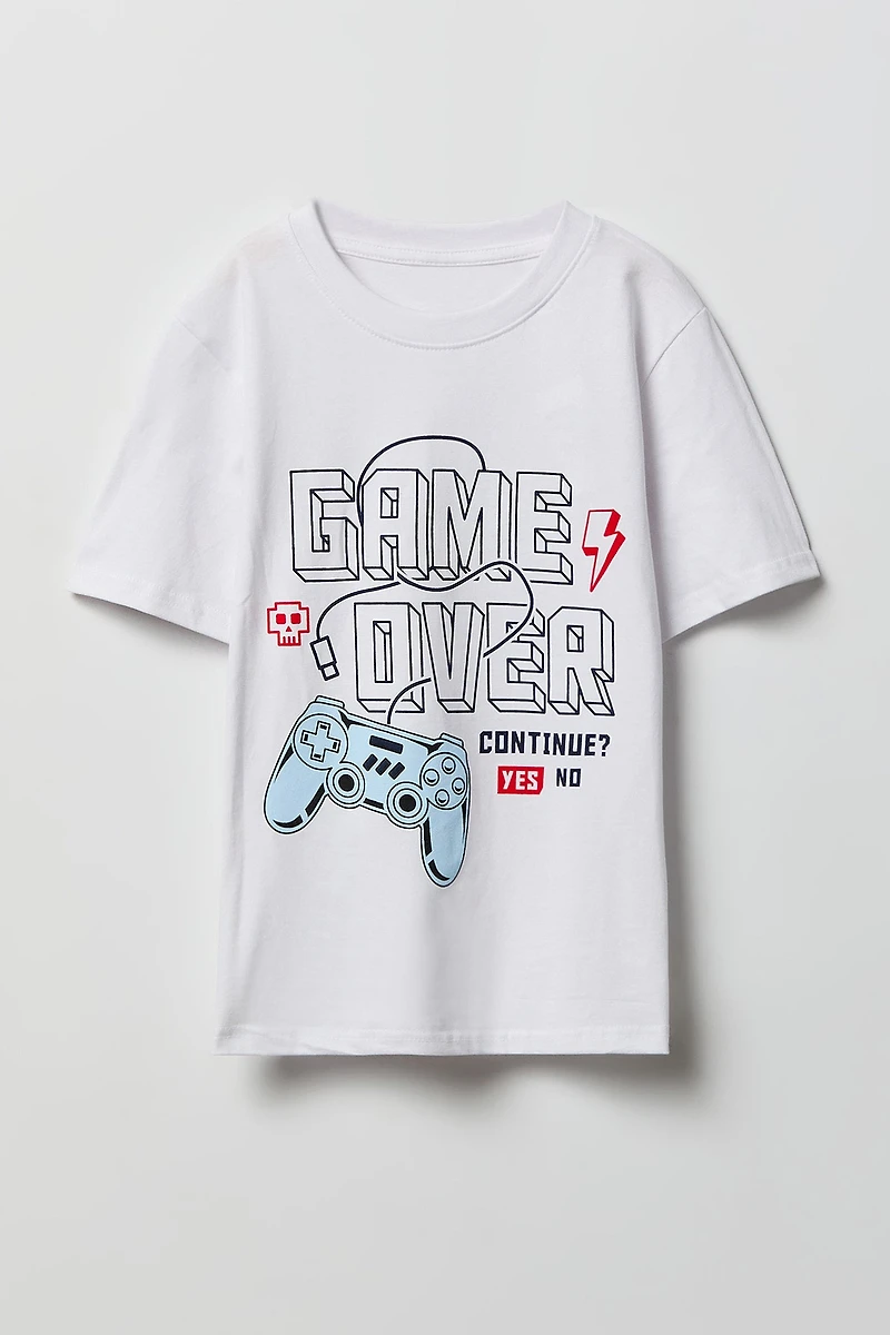 Boys Game Over Graphic T-Shirt