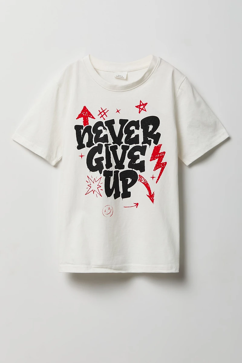 Kids Never Give Up Graphic T-Shirt
